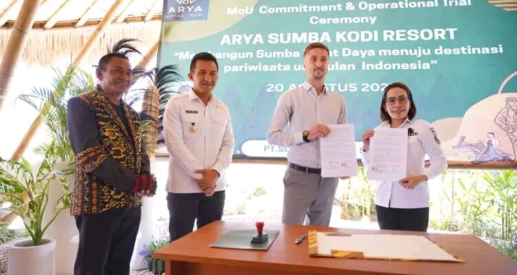 Pemerintah Kabupaten Sumba Barat Daya (SBD) resmi menandatangani MoU dengan Hotel Arya Sumba Kodi (Kominfo SBD/Lintas Sumba)