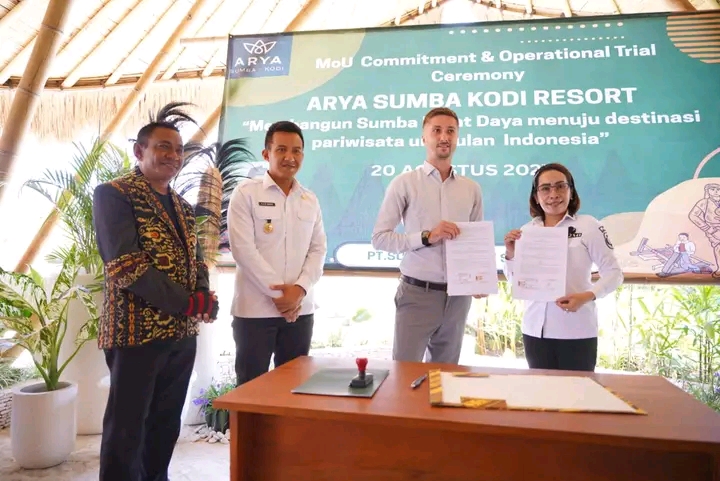 Pemerintah Kabupaten Sumba Barat Daya (SBD) resmi menandatangani MoU dengan Hotel Arya Sumba Kodi (Kominfo SBD/Lintas Sumba)