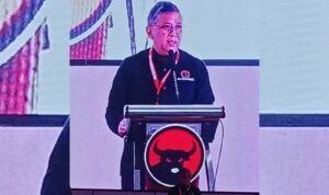 Sekretaris Jenderal PDI Perjuangan, Hasto Kristiyanto, saat membuka Konferda VI PDI Perjuangan Provinsi NTT tahun 2025 (Dokpri Suarajarmas.id)